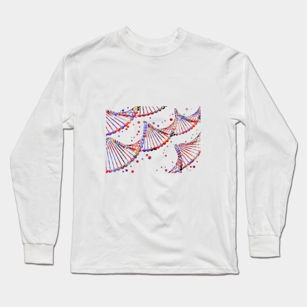 DNA molecule Long Sleeve T-Shirt by RosaliArt